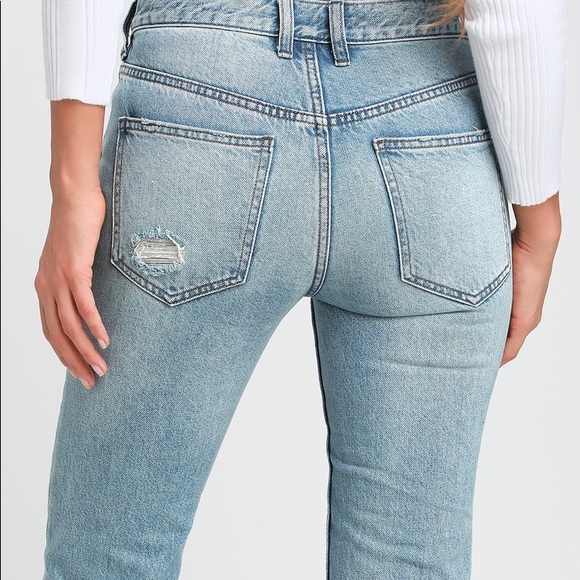 Free People Chewed Up Straight Leg Jeans - Picture 5 of 7